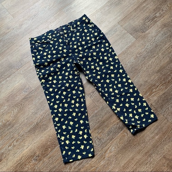 Charter Club When Life Gives you Lemons Printed Capri Crop Jeans 12 - Picture 2 of 6